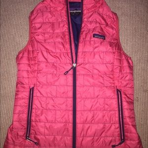 pink patagonia size small nano puff vest